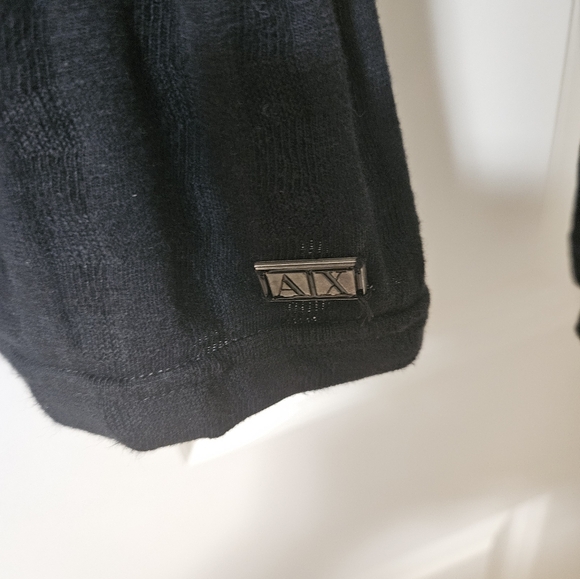 Armani Exchange black men's stretch  Long sleeve t small with zipper - Picture 3 of 7